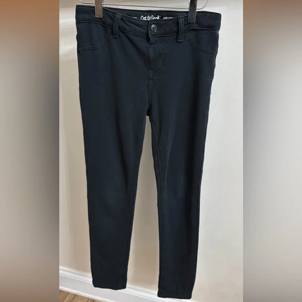 Cat & Jack Girl’s‎ Black Stretch Skinny Jeggings L 10/12